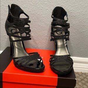 Black sparkly heels form GUESS